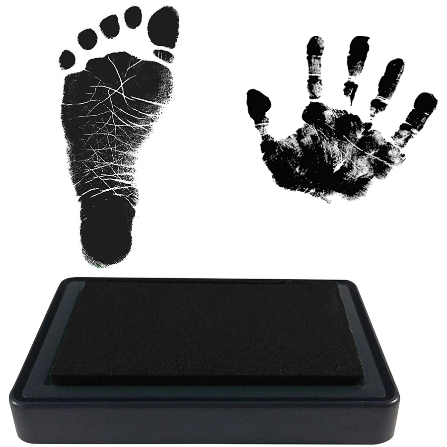 kiinda Stempelkissen Baby Hand- und Fußabdruck, in schwarz