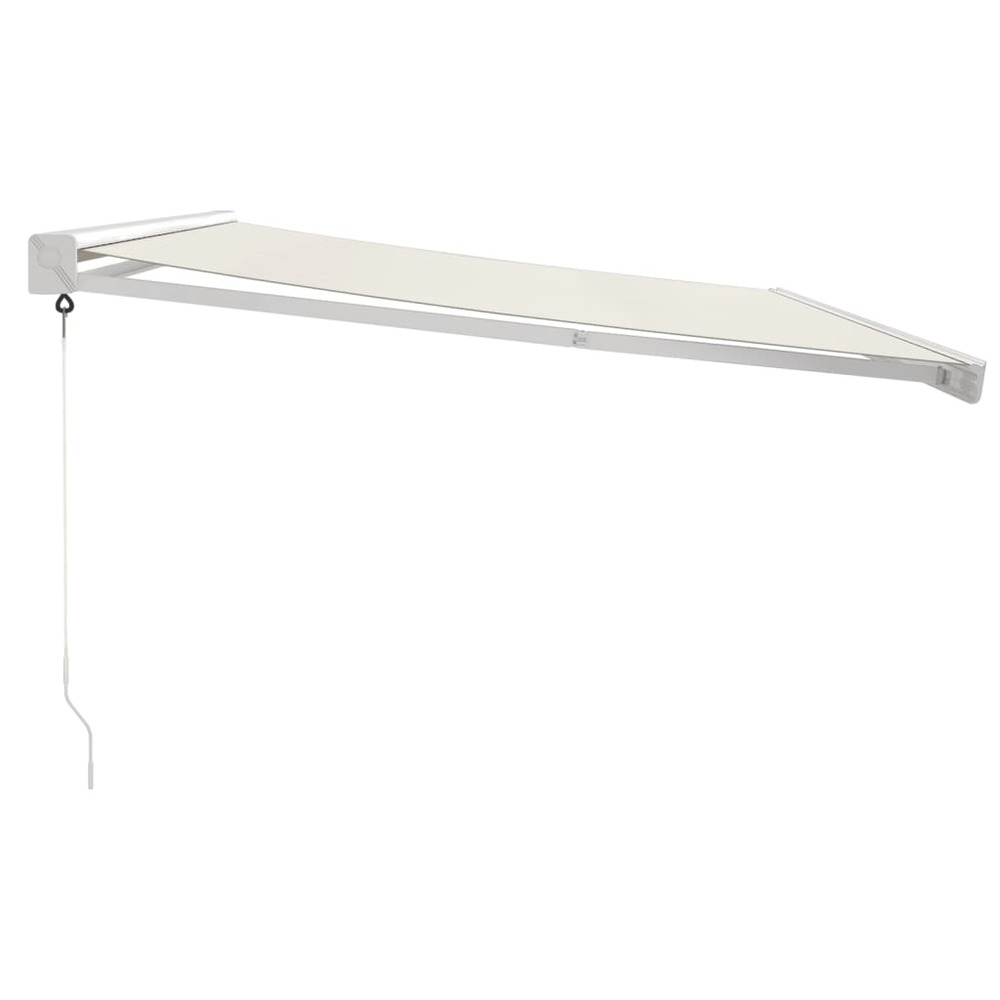Auvent rétractable crème 4,5x3 m tissu et aluminium