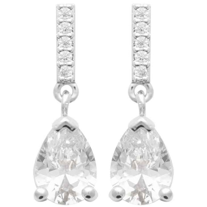 Boucles d'oreilles - Argent 925/1000 rhodié & oxyde de zirconium