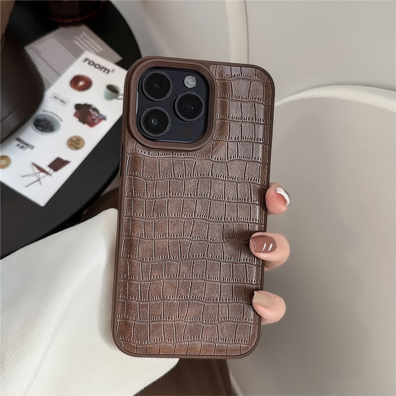 Edgin - Kunstleren telefoonhoesje - iPhone 15 Pro Max / 15 Pro / 15 Plus / 15 / 14 Pro Max / 14 Pro / 14 Plus / 14 / 13 Pro Max / 13 Pro / 13 / 13 mini / 12 Pro Max / 12 Pro / 12 / 12 mini / 11 Pro Max / 11 Pro / 11