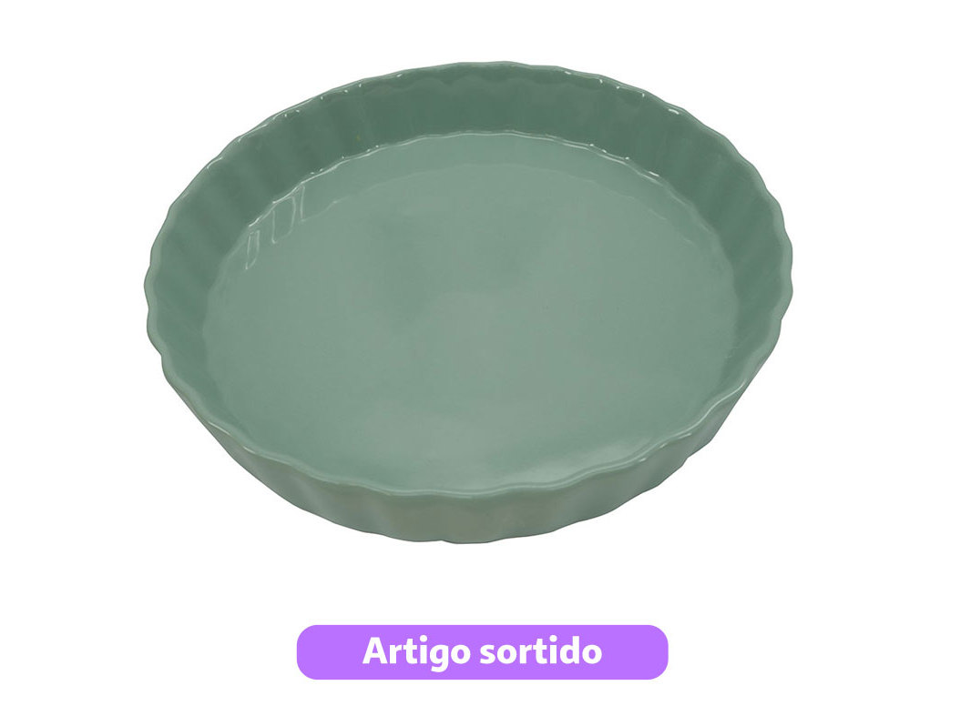 FORMA TARTE ACTUEL CERÂMICA 27CM CORES SORTIDAS