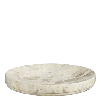Decoratie bord marmer beige - h3xd30cm