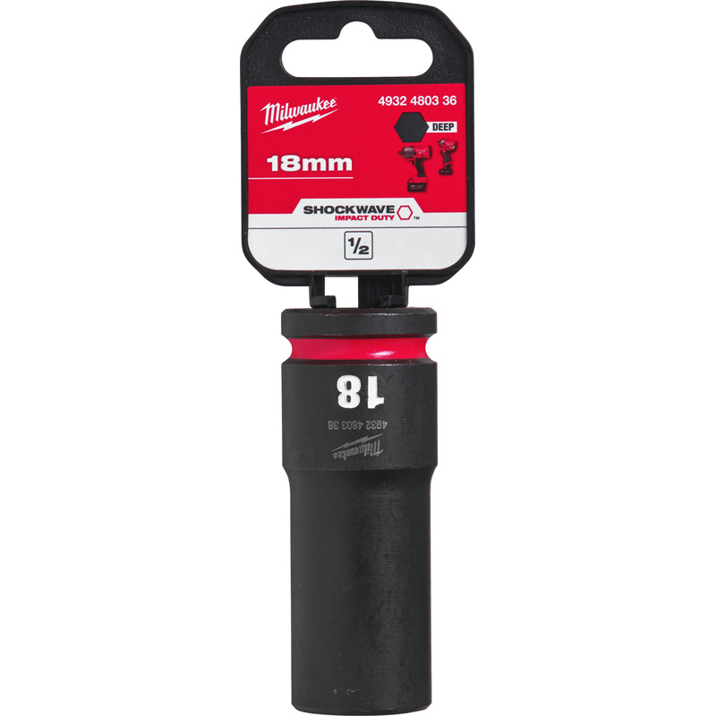 Milwaukee slagdop Shockwave 1/2 lang 18mm