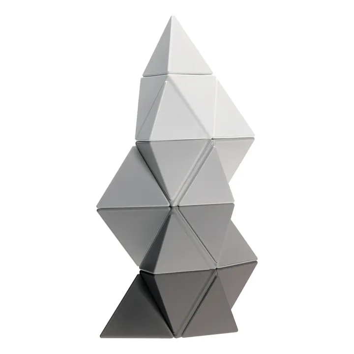 Trido Jeu de construction magnétique Greyscale - Set de 24 pièces
