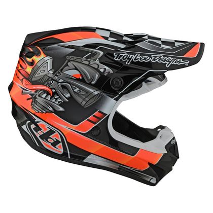 Casque cross TroyLee design SE4 POLYACRYLITE CARB 2024 - Noir
