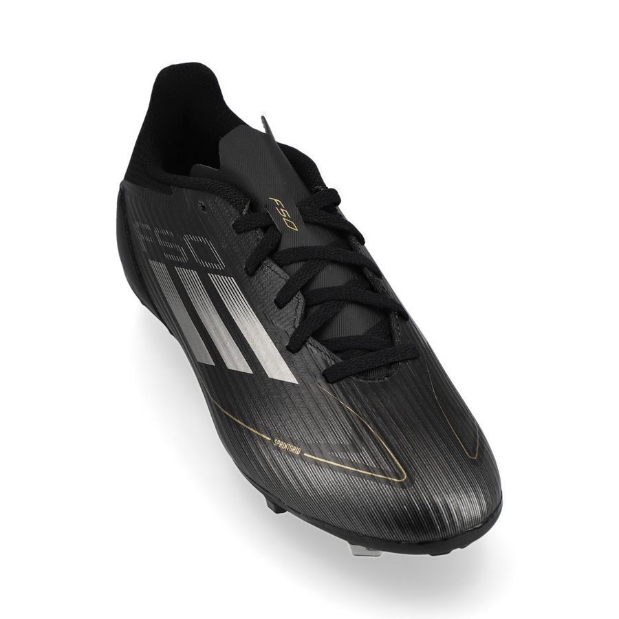 adidas F50 League FG/AG Dark Spark - Noir/Argenté/Doré Enfant