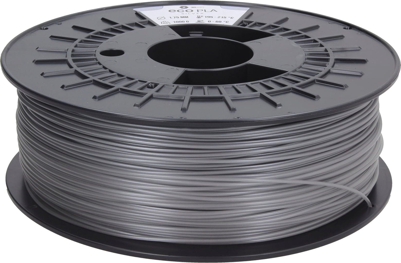 3DJAKE  ecoPLA Silber, 1,75 mm / 1000 g    Allround PLA Filament zu einem unschlagbaren Preis in Silber