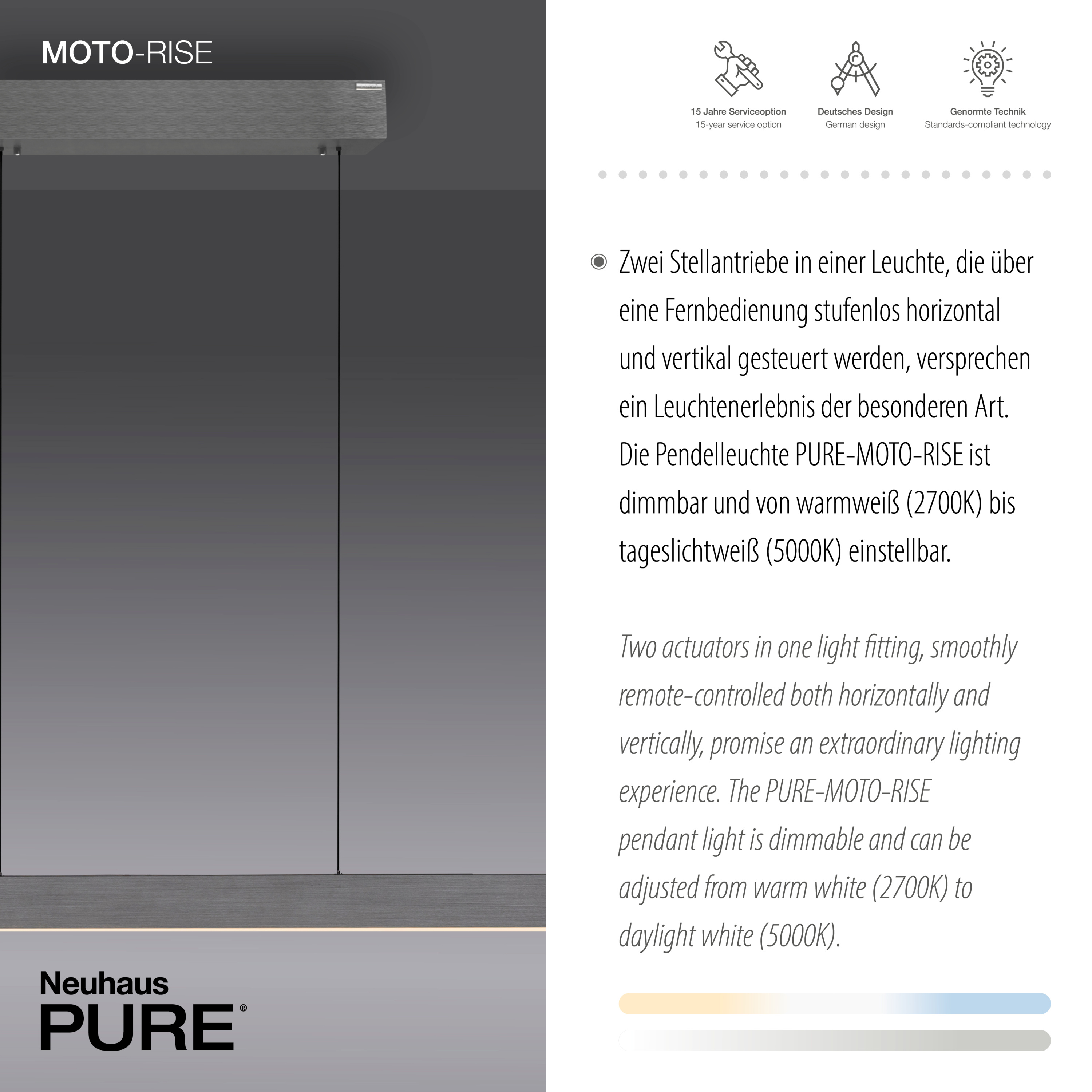 Pendelleuchte PURE MOTO-RISE