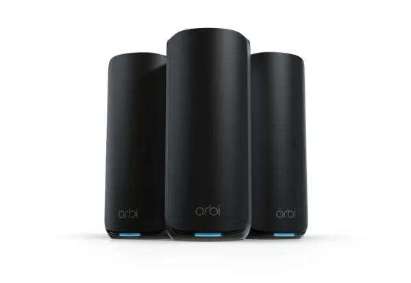 NETGEAR Orbi 870 Series RBE873 - Wi-Fi-system - (router, 2 extendere) - op til 9000 sq.ft - mesh 10GbE, 2.5GbE, Wi-Fi 7 Multi-Band