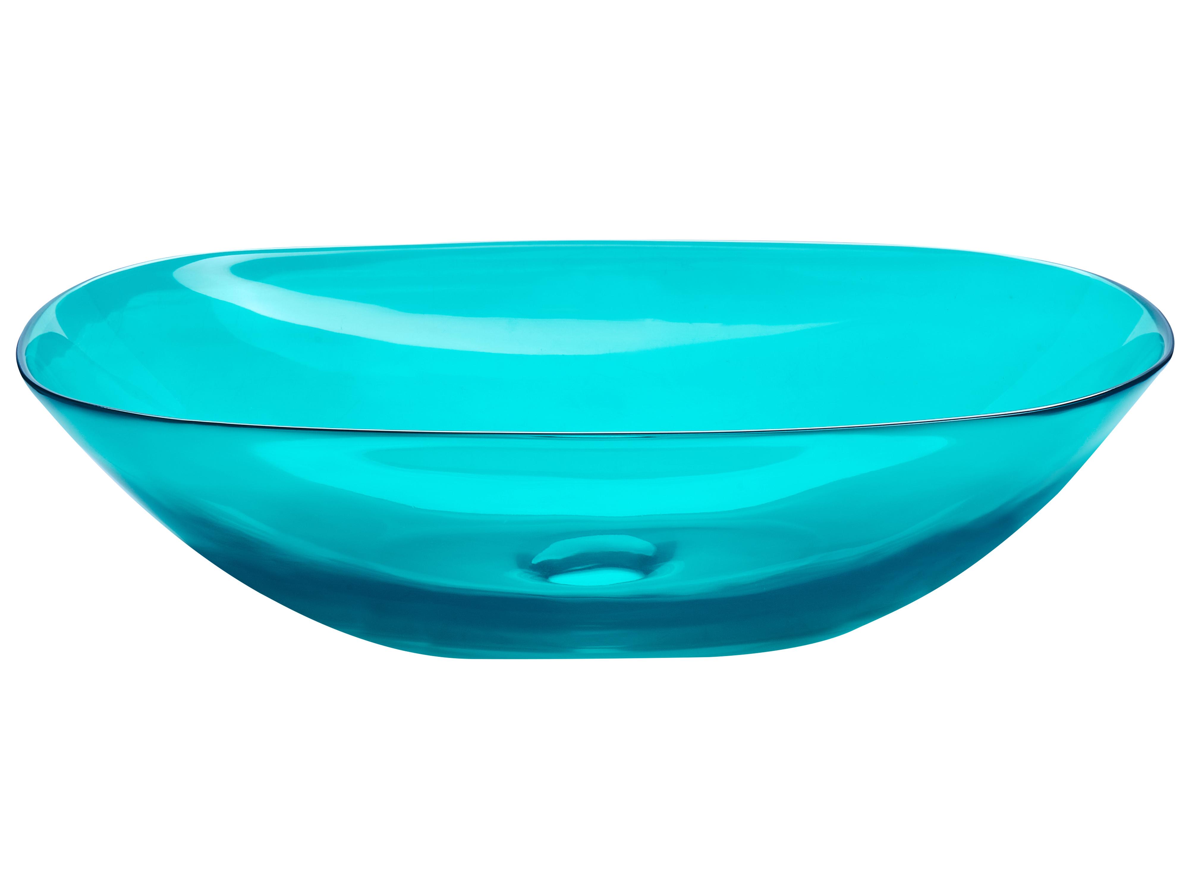 Wastafel voor aanrechtblad MOENGO 54 x 36 cm Solid surface Turquoise