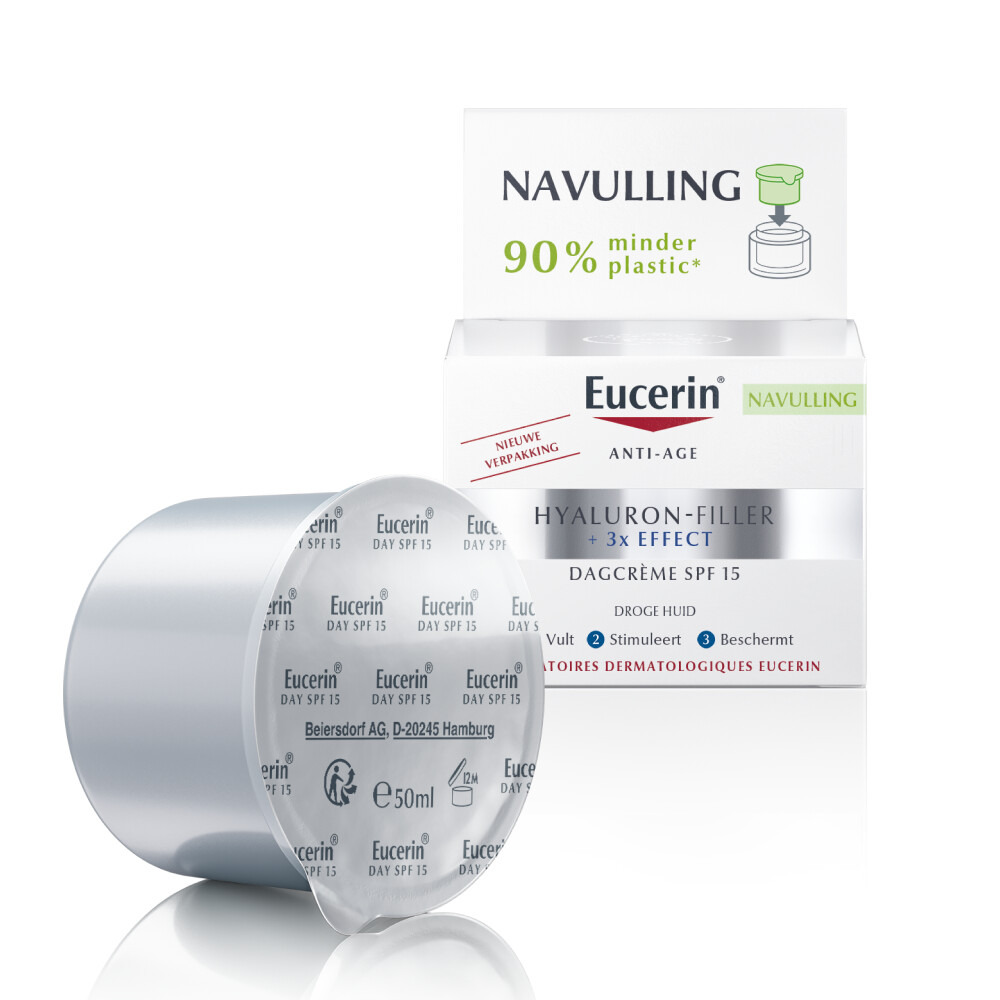 Eucerin Hyaluron-Filler + 3x Effect Dagcrème Droge Huid SPF 15 Navulling50 ml