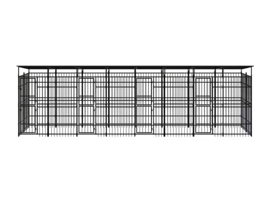 Chenil cage enclos pac noire 768 x 192 x 200 cm 02_0041742