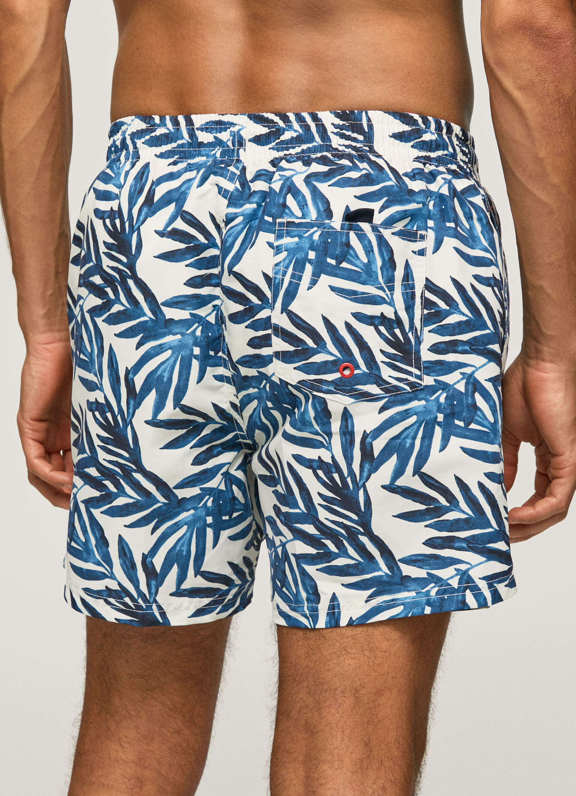 Maiô Bermuda Fallon Leaf - azul marinho