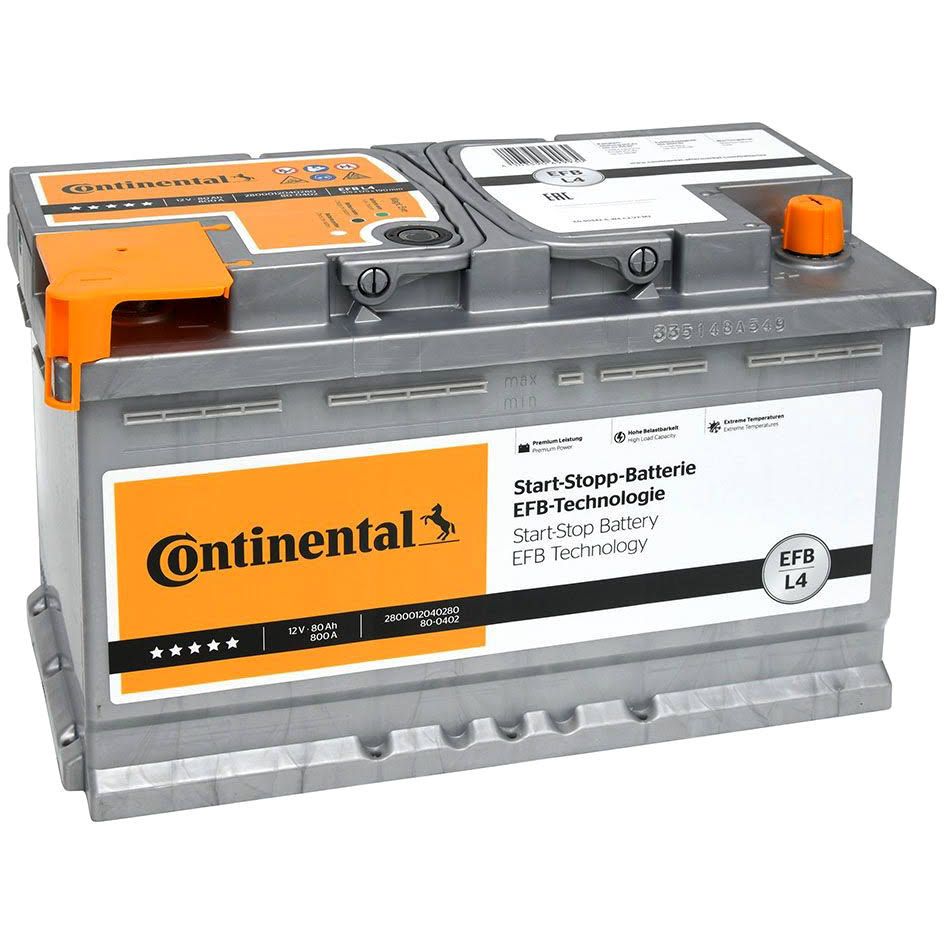 Continental 000915105ED 61218720722 288000L520 2800012040280 EFB 12V 80 Ah 800 A Starterbatterie 12V 80Ah 800A für VW FIAT AUDI TOYOTA BMW