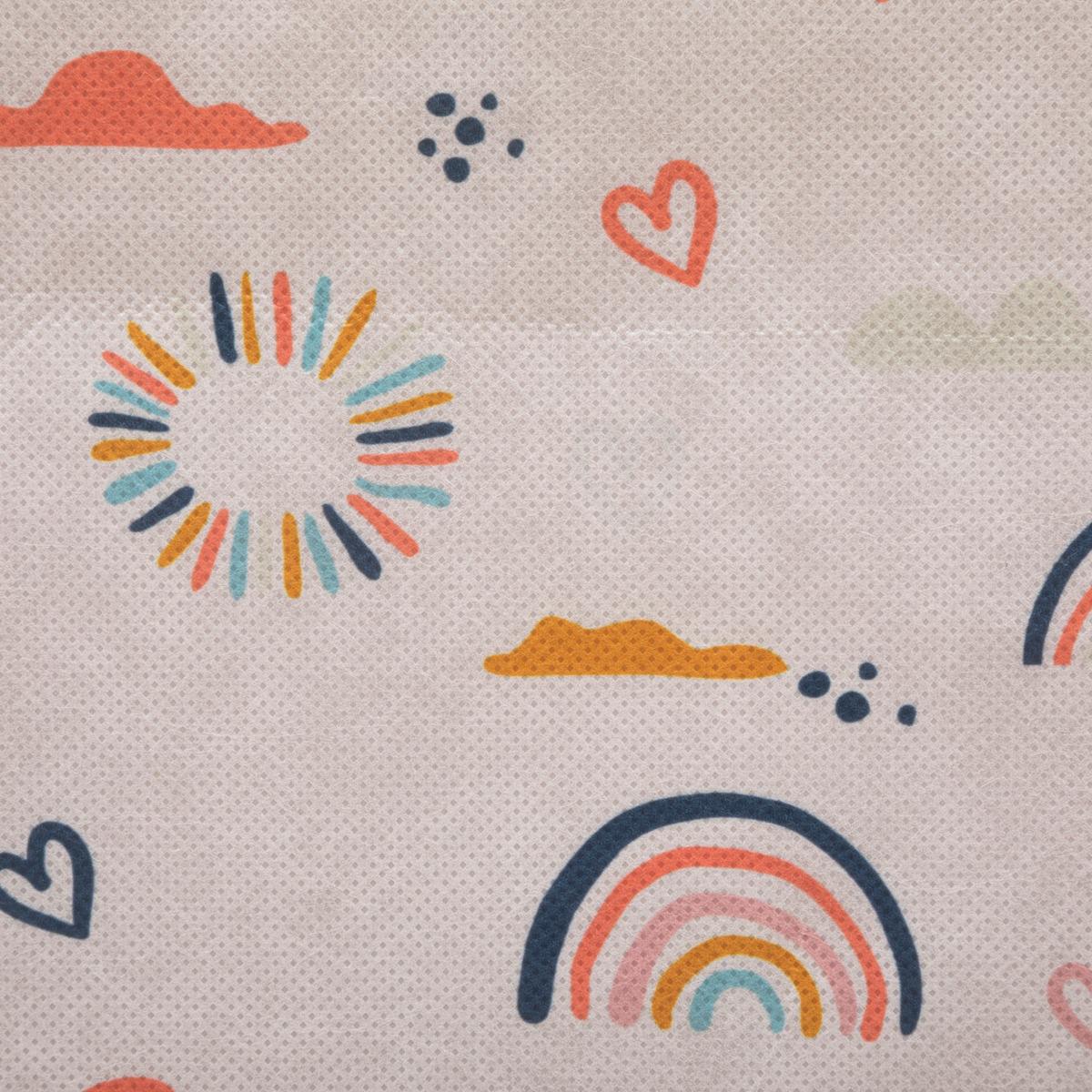 BOITE DE RANGEMENT ARC EN CIEL AOP 29X29CM
