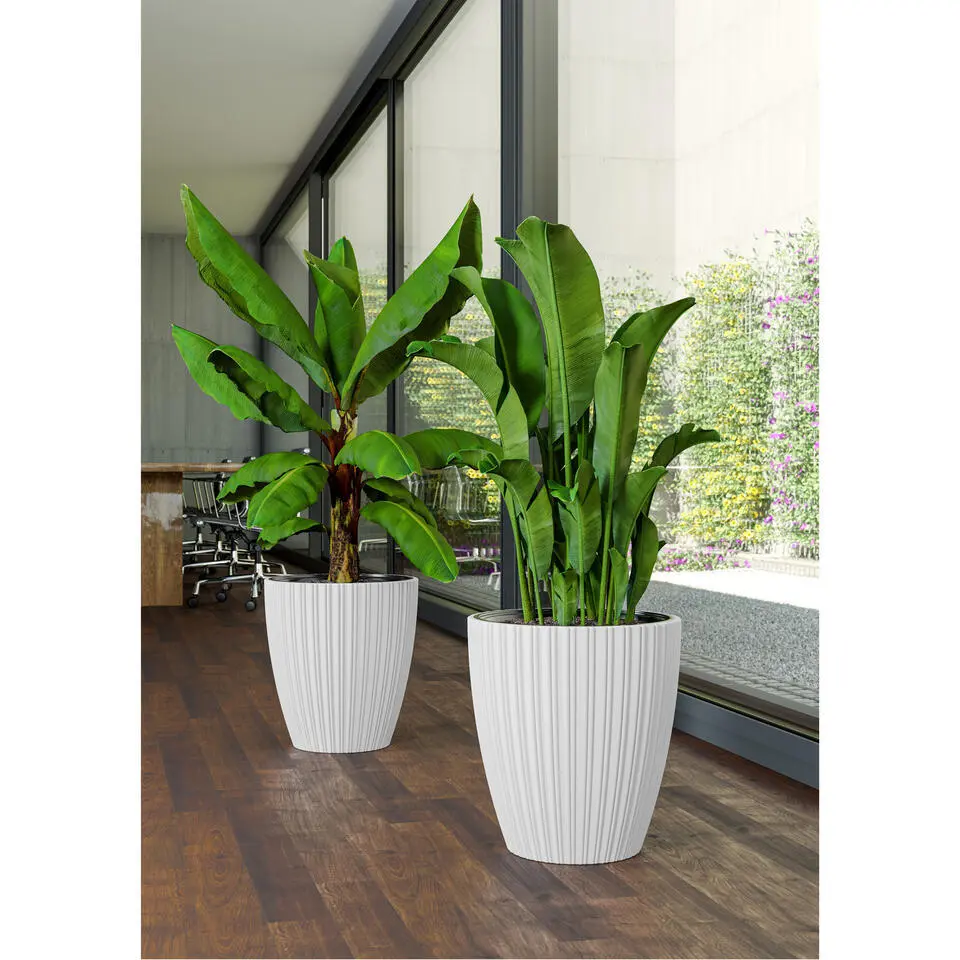 Form Plastic Plantenpot/bloempot - kunststof - wit - 30 x 48 cm