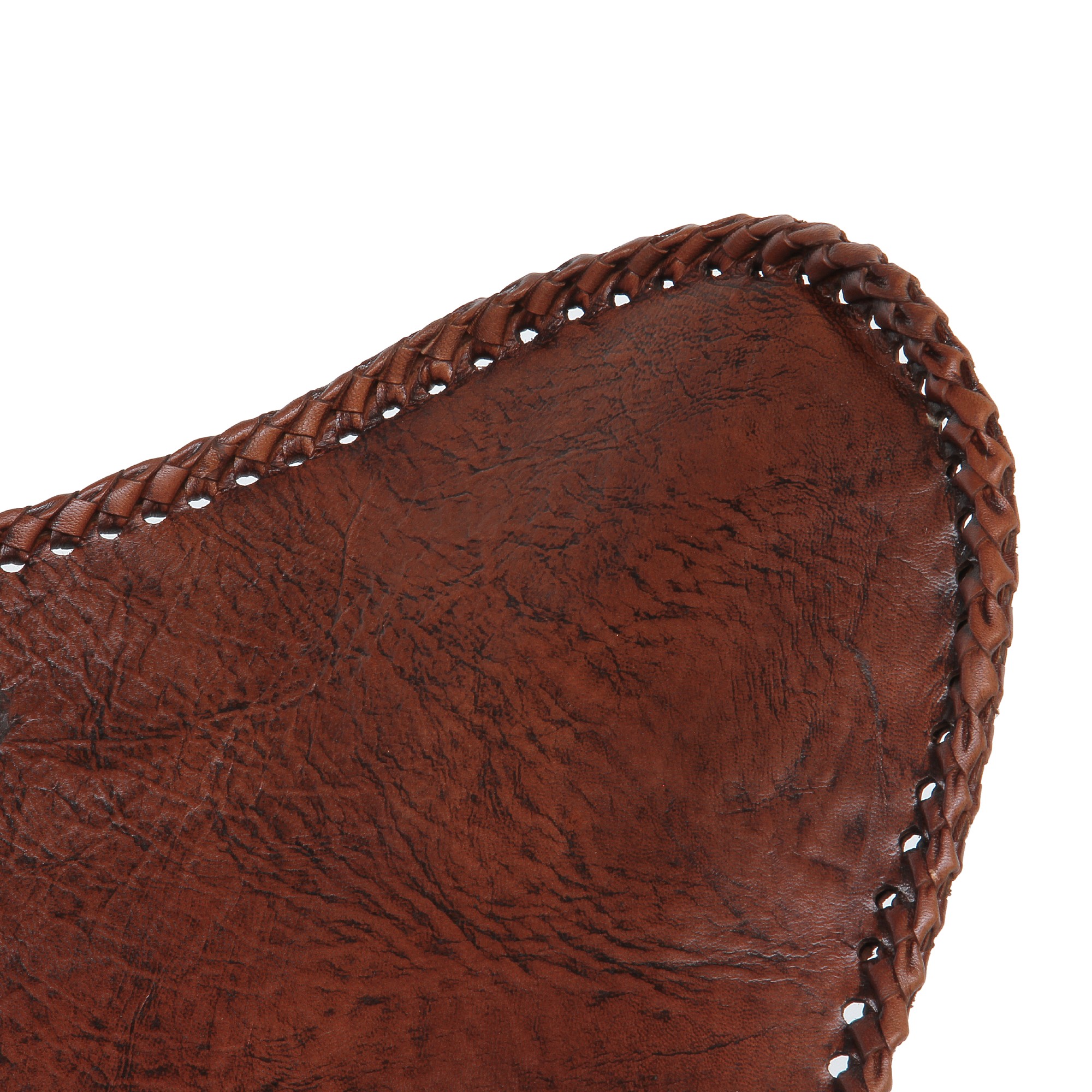Lounger 'Max', cognac, vernickelt, T 76 cm, B 70 cm, H 90 cm von fischer's lagerhaus