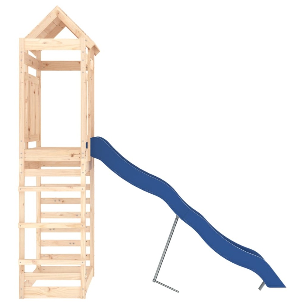 Aire de jeux d'extérieur balançoires toboggan portiques robuste jeux jardin 237 x 90 x 239 cm bois de pin massif