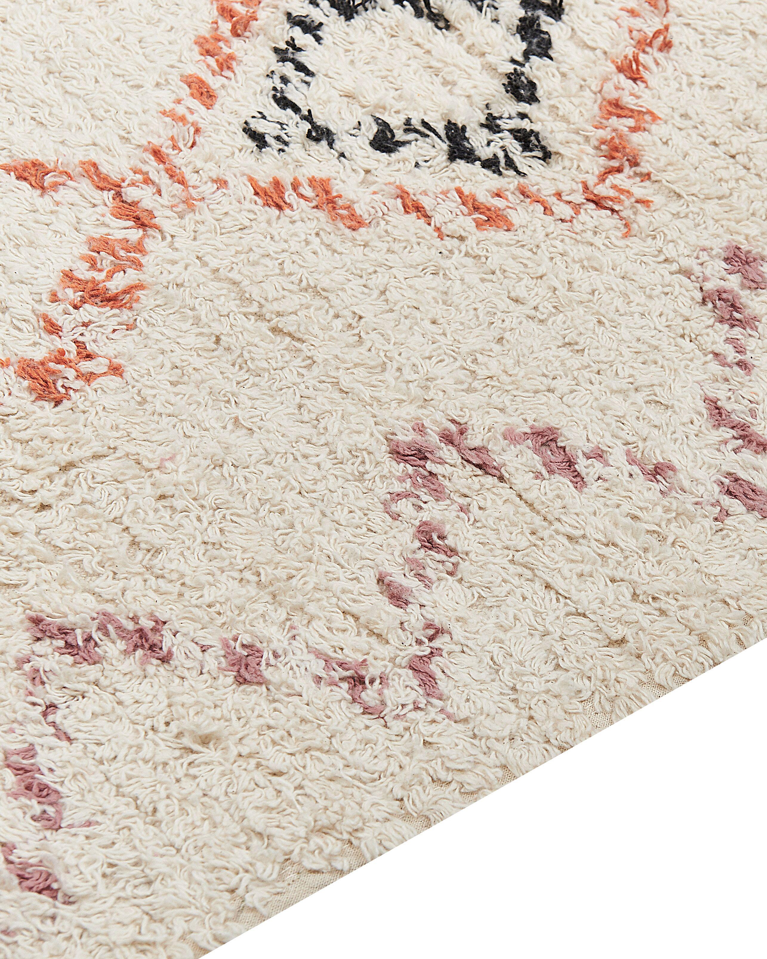 Vloerkleed GUWAHATI Beige 160 x 230 cm Katoen