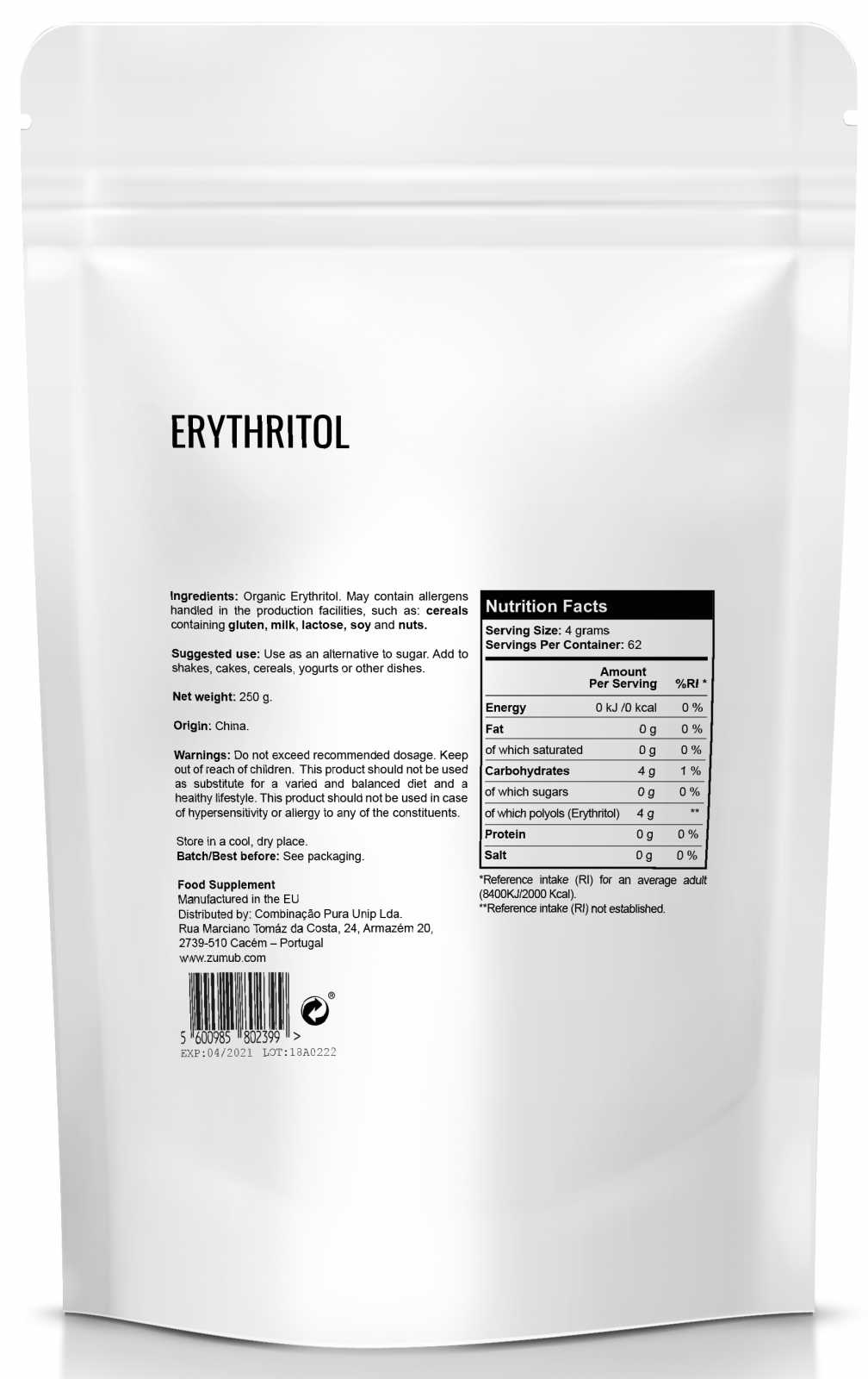 Eritritol Zumub 250g