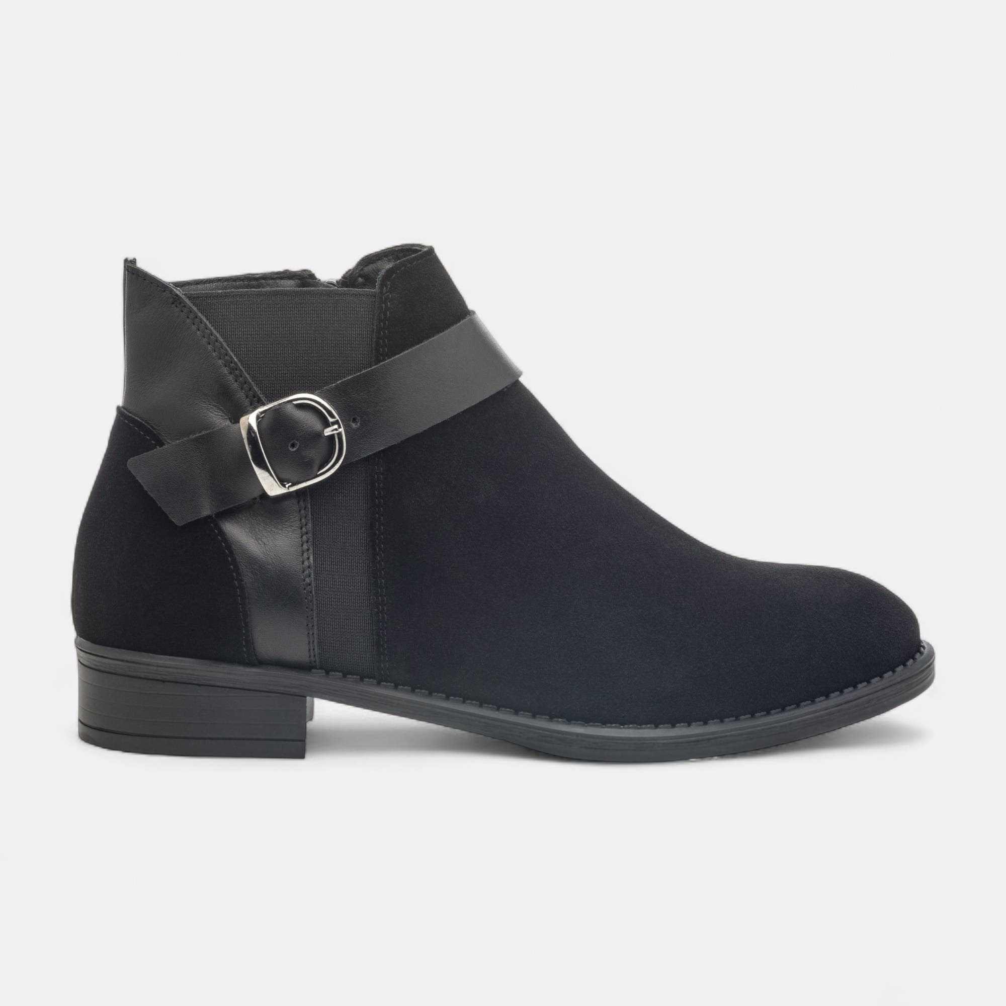 Bottines Femme en cuir noir