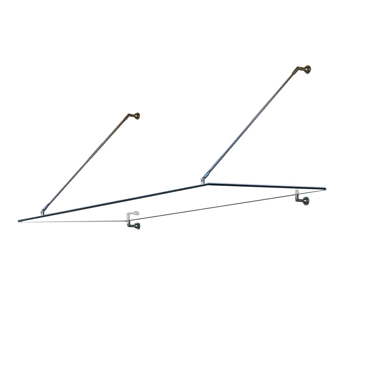 Home Deluxe - Glazen luifel, helder glas - Afmetingen: 150 x 90 cm - Gelaagd veiligheidsglas (VSG) - Diverse maten - Accessoires van V2A roestvrij staal