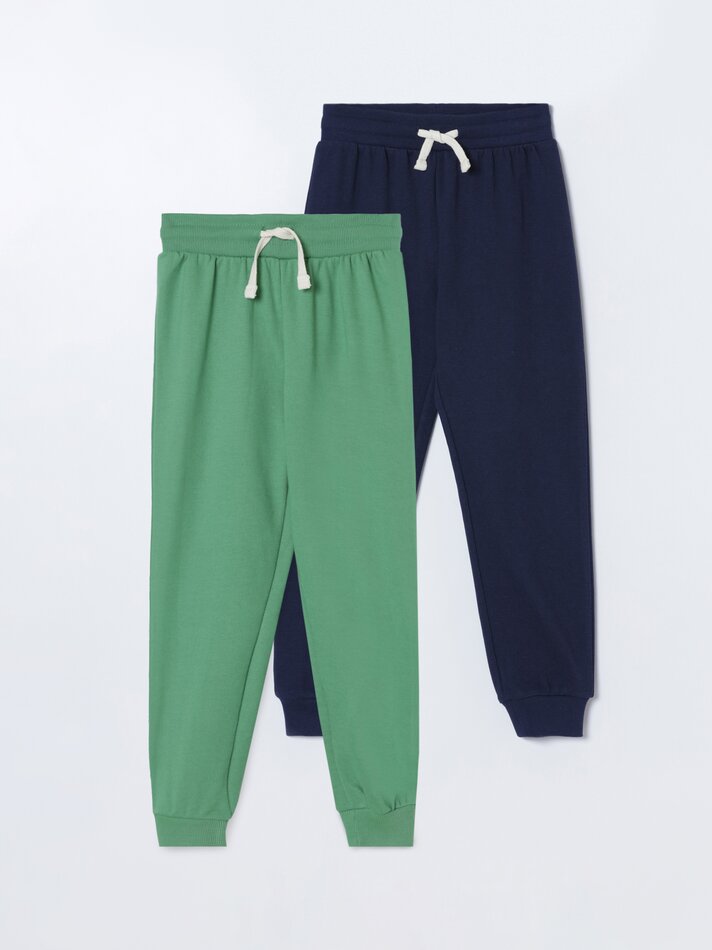 Conjunto com 2 calças de moletom básicas - Verde