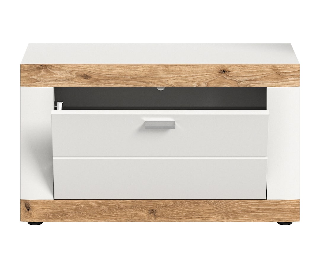 Sitzbank Laredo 80x44x37 cm Weiß/Braun