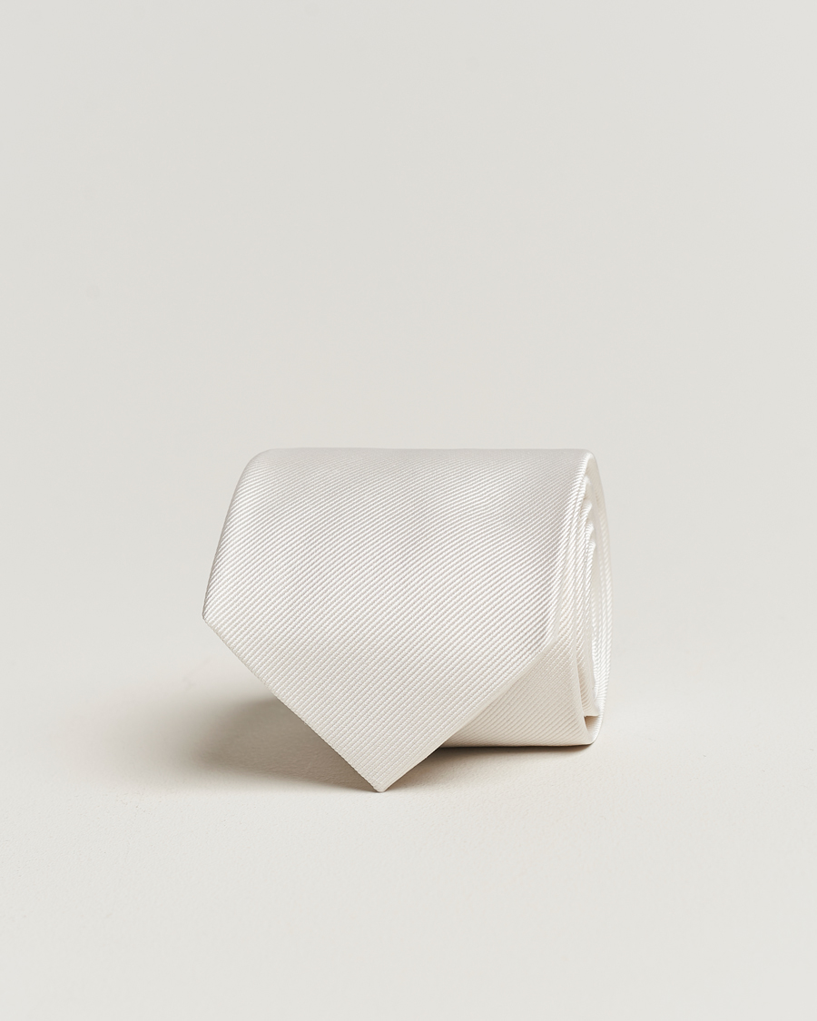 Amanda Christensen Plain Classic Tie 8 cm White