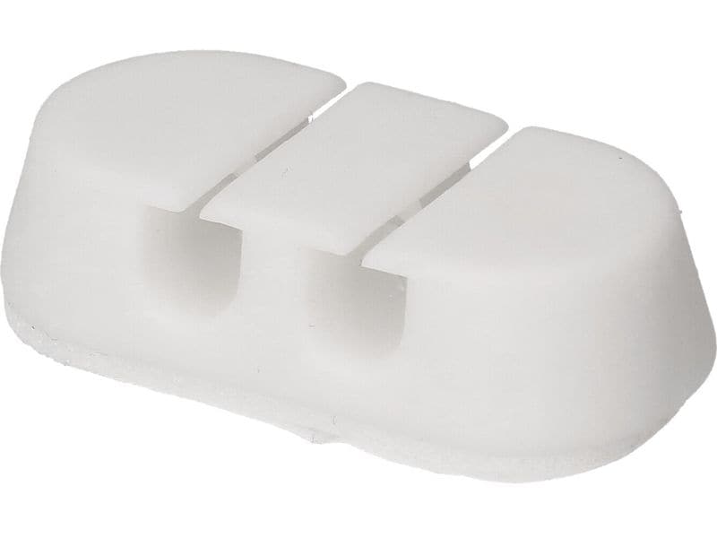 Max Hauri Kabelhalter Double Stop Set 6 x Weiss, 1 Stück Selbstklebende Lösung für ordentliche Kabelführung