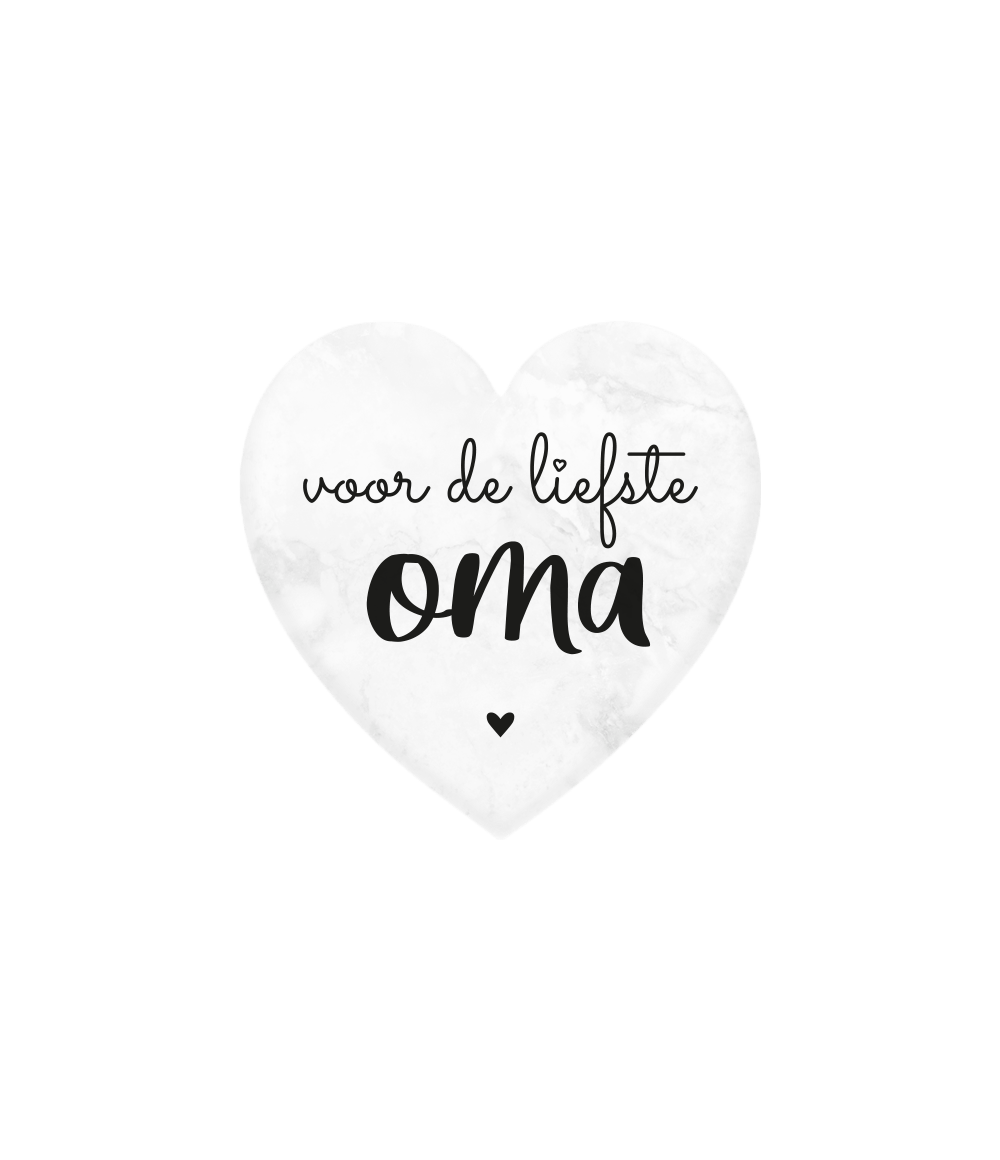 De Liefste Oma Marmer Hartje 5cm