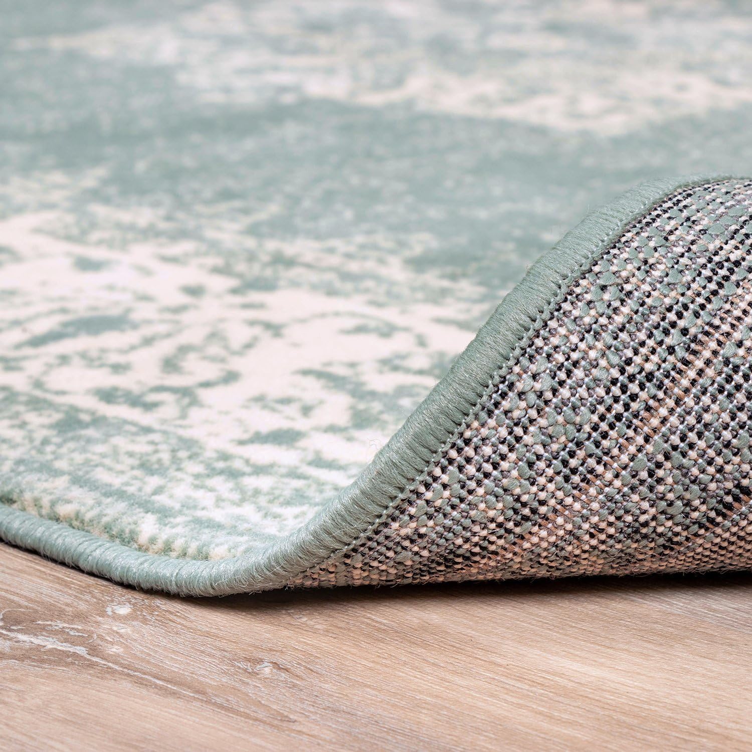 FRAAI | Home & Living Teppich Vintage - Wonder Grün - Polypropylen - Kurzflor - Vintage - Orientalisch - Wohnzimmer, Esszimmer, Schlafzimmer - Carpet