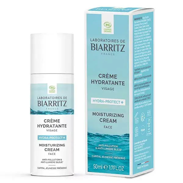 Laboratoires de Biarritz Hydra-protect+ Creme Hidratante Facial Orgânico 50ml