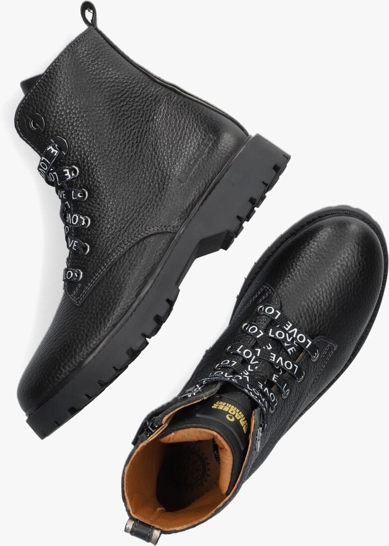 BRAQEEZ zwarte braqeez veterboots belle boot