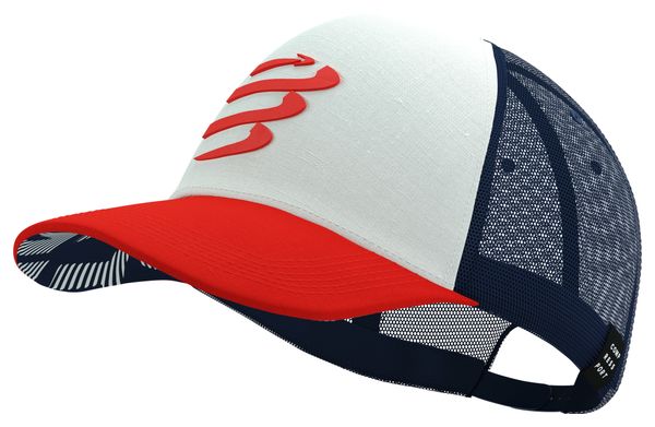 Casquette Compressport Trucker Cap Blanc/Marron