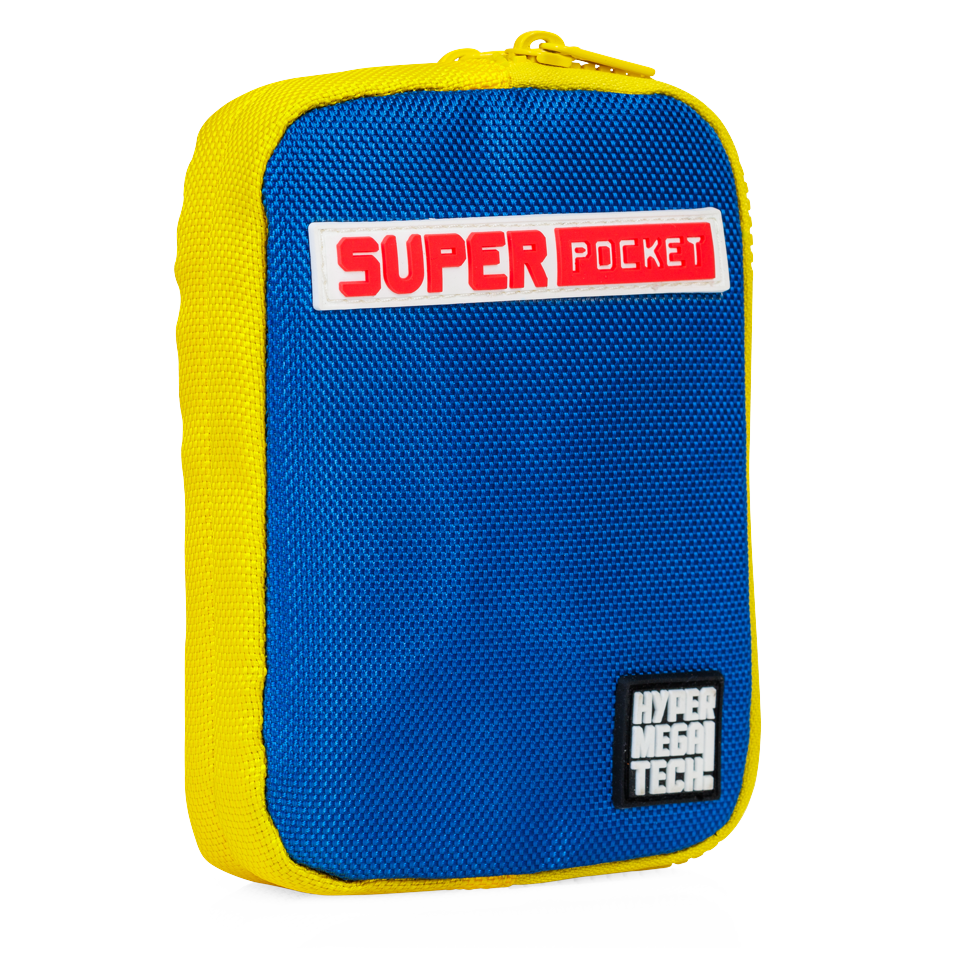 Blaze Evercade Hmt Super Pocket Fabric Case - Blue/Yellow- BLAZE TAB Plus