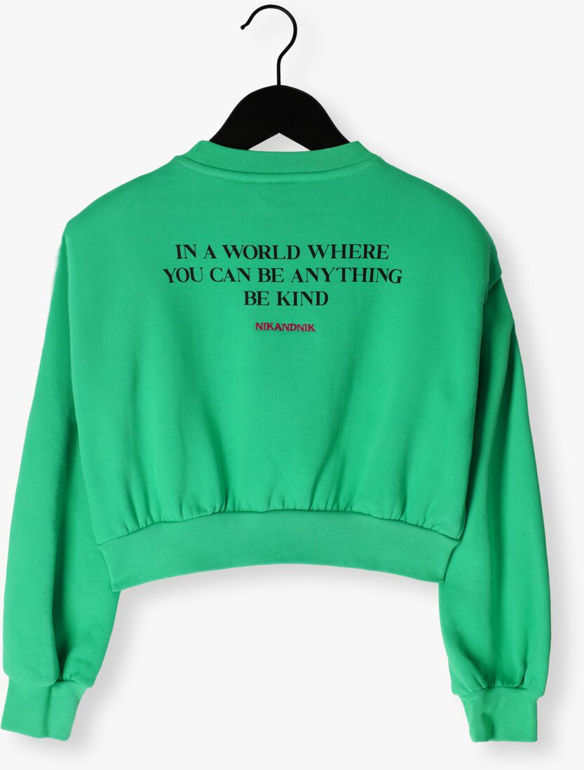 NIK & NIK groene nik & nik sweater padded shoulder sweater