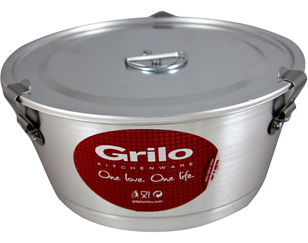 FORMA COM TAMPA BANHO MARIA GRILO ALUMINIO Ø18CM