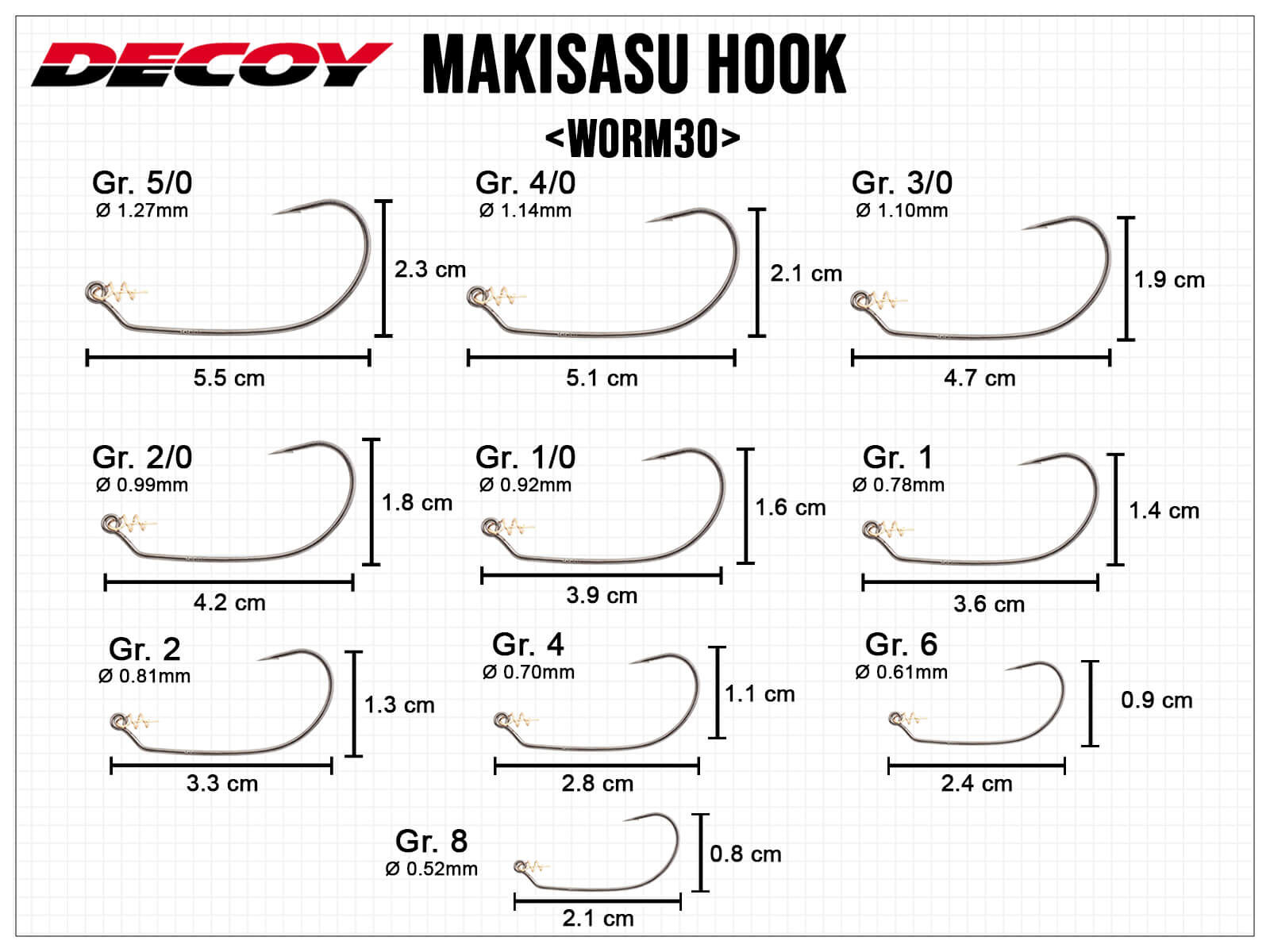 Makisasu Hook Worm30 - Gr. 1(DECOY)