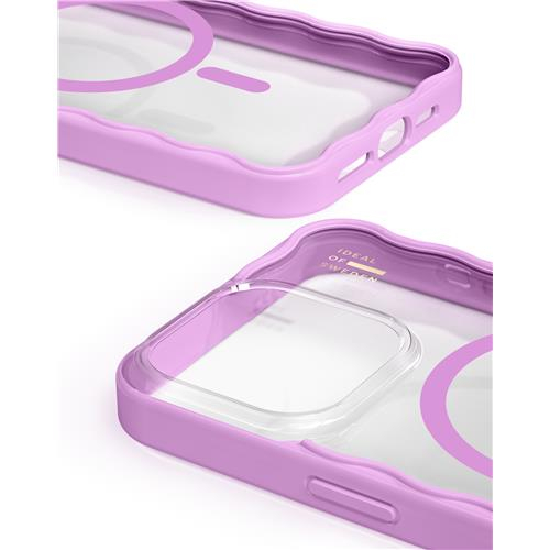 iPhone 15 Pro MagSafe Hardcase Hülle Frame Case Recycled (IDFRCMS-I2361P-51) - Transparent / Pink