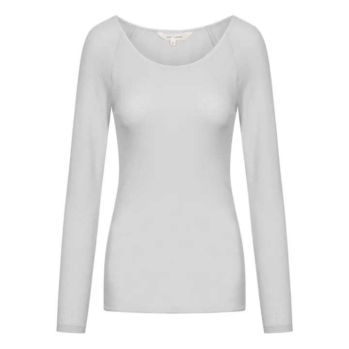 GAI+LISVA T-shirt Celia Pointelle Coton Bio | Gris clair