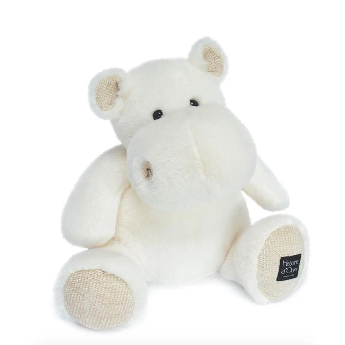 Histoire D'Ours Peluche Hip Chic Hippo Blanc - 40 cm