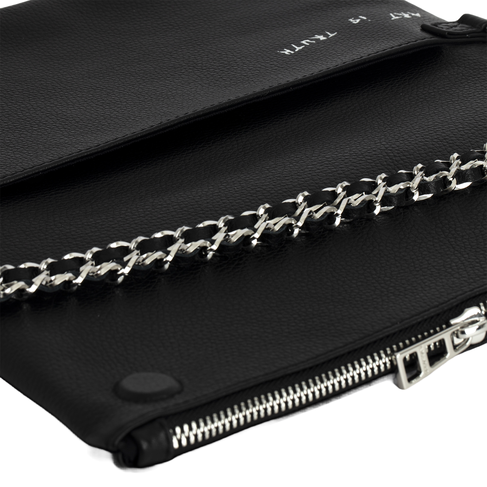 ROCK - Pochette en cuir imprimée | Noir