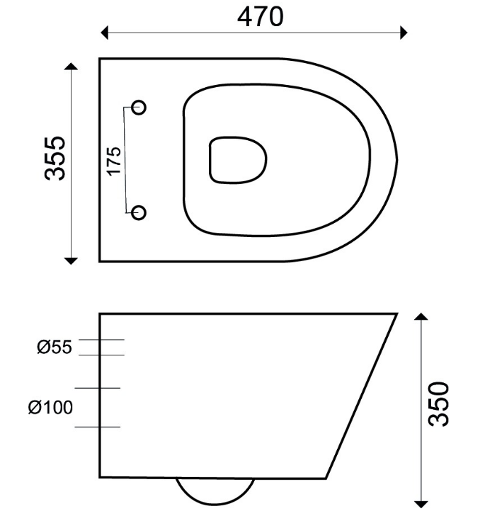 Geberit UP720 toiletset met Mueller Afesta Junior randloos toilet en softclose zitting