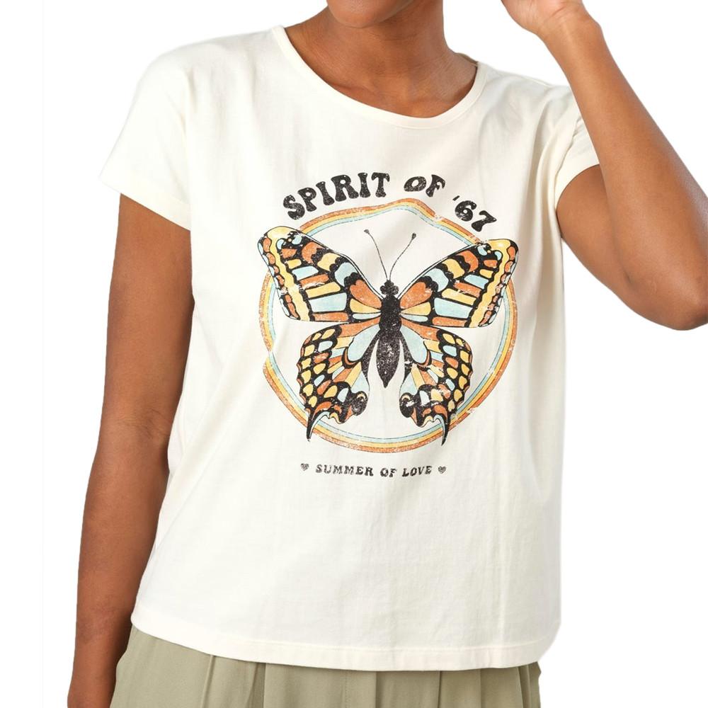 Deeluxe T-shirt Blanc Femme Deeluxe SummerLove