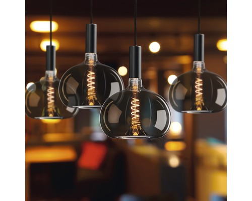 LED Globelamp G190 E27/4W (16W) Dimbaar Filament Zwart 150 lm 2000 K Warm Wit