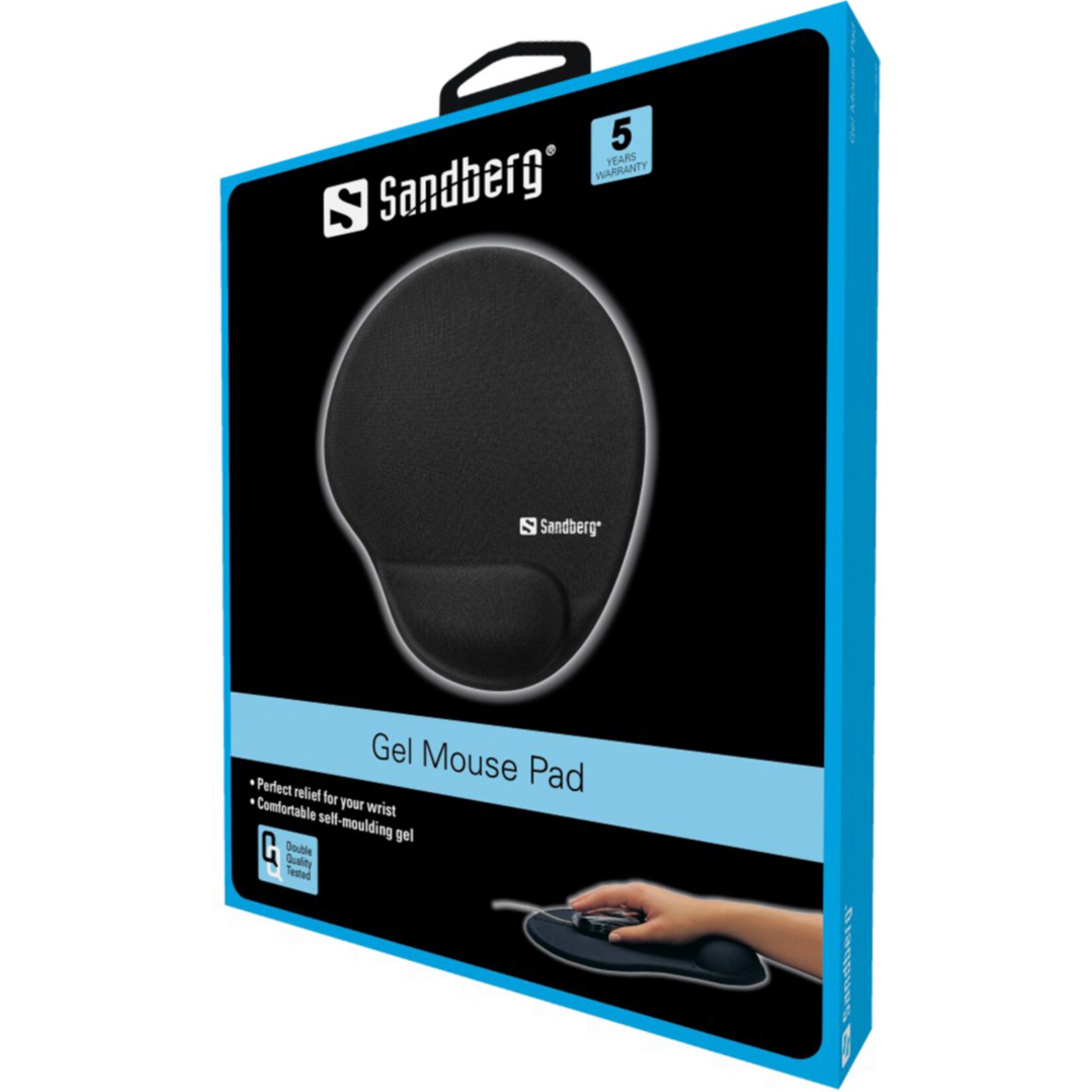 SANDBERG Gel-Mousepad mit Handgelenkstütze