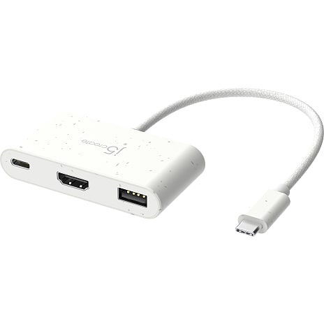 J5 USB-C multi adapter - hvid