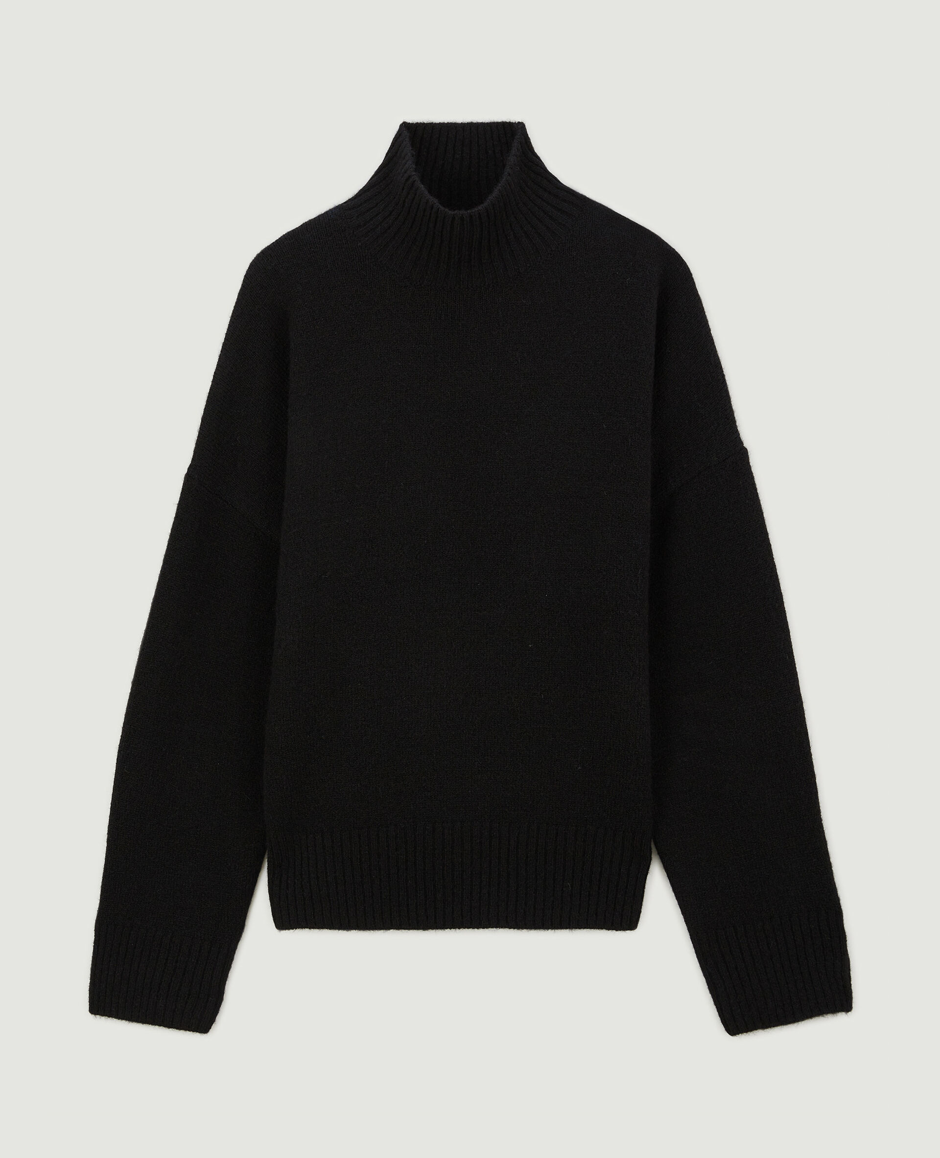 Pull oversize col montant - Noir