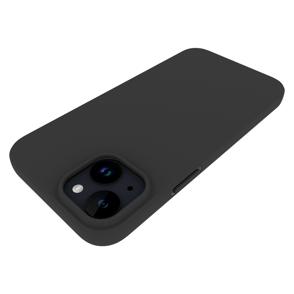 iPhone 15 Gummi Case Hülle Matt - Schwarz